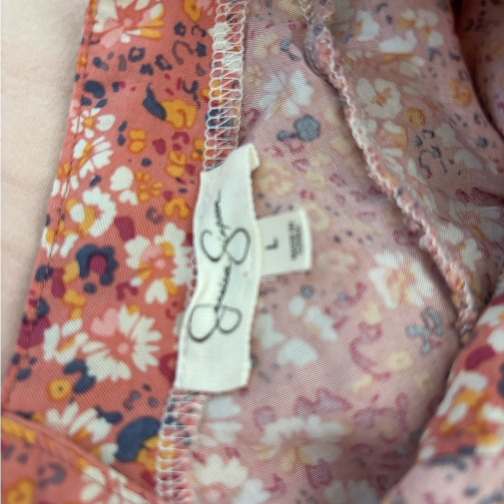 Jessica Simpson Floral Kids Dress in Pink and Orange - Picture 5 of 5